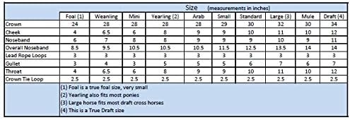 Horse Rope Training Halter - 4 Knot 1/4" Stiff Halter Cord - Used by Famous Trainers Multiple Sizes Multiple Colors