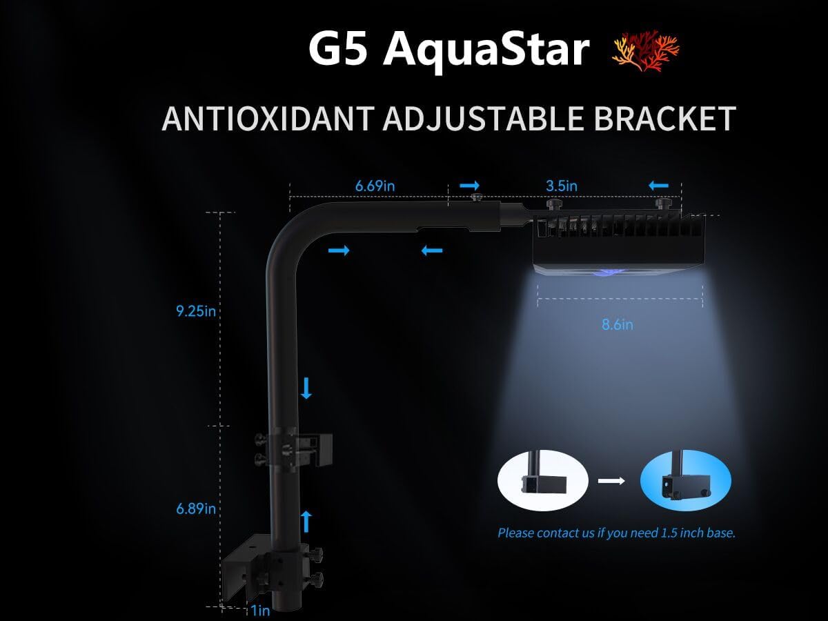 Aquarium Light - 95 Watt Sunrise Sunset Moonlight, Group Control Program Coral Reef Light Dimmable Full Spectrum for Marine Tanks,Saltwater Tank Light with Timer (Brackets)