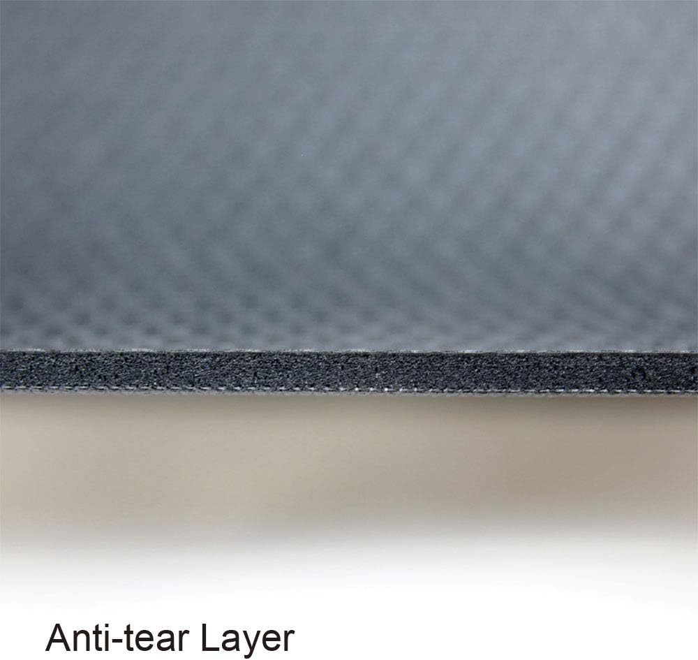 RevTime Extra Large Exercise Mat 7 x 5 feet (84" x 60" x 1/4") 6 mm Thick & High Density Mat for Home Cardio and Yoga Workouts, Durable Gym Floor Mat, Black