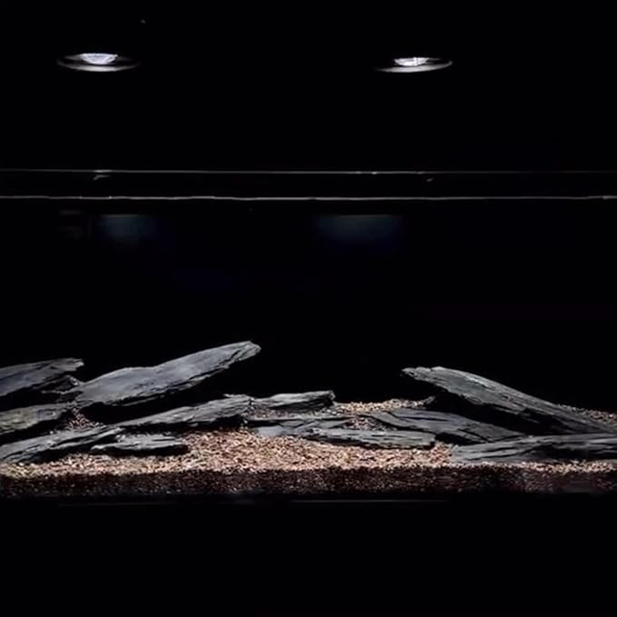 Unocho Aquarium Rocks 5lb Natural Slate Rocks for Aquarium Aquascaping,Terrariums,Paludariums,Reptile Enclosures,Wargaming, Model Railroads, Miniature or Fairy Gardens-2 to 4 inches