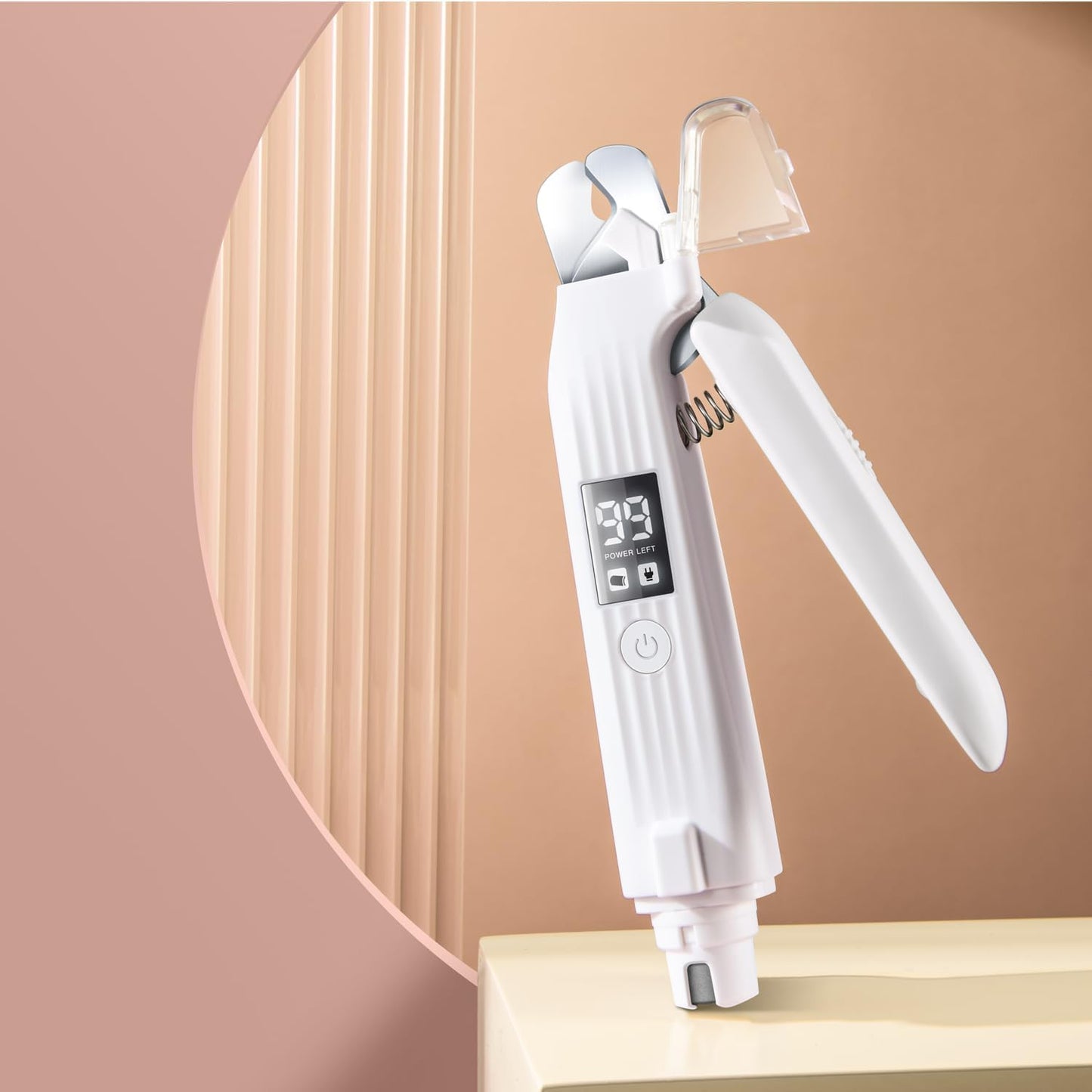 Pet Nail Grinder for Dogs and Cats - 2in1 Dog&Cat Nail Trimmers Super Quiet and Low Vibration Electric Dog Nail Grinder- LED Display Dog Nail Clippers for Large Medium Small Dogs Cats Dog Nail File