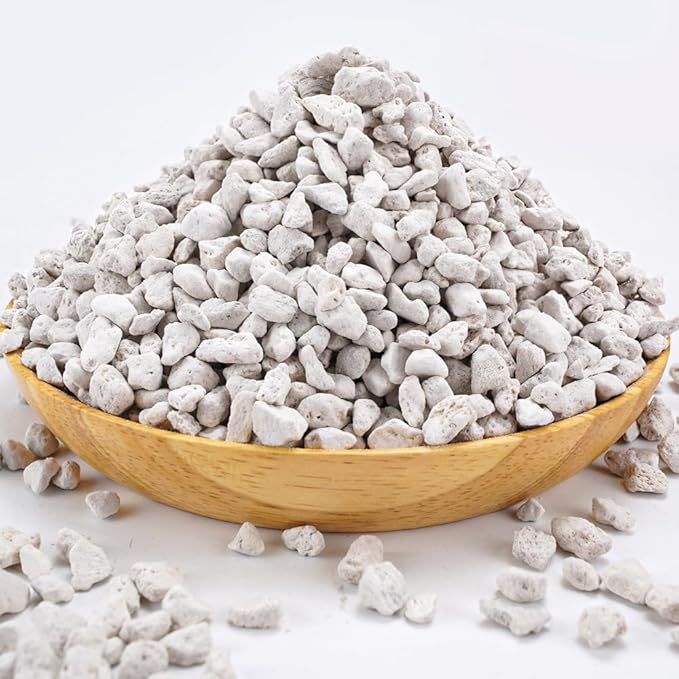 Horticultural Bonsai Pumice Succulent and Cactus Plants Garden Turface Pumice Gravel Rocks Tree Soil Additive Faster Draining Blend, Optimal Drainage, Improves Soil Aeration and Promotes Root 2.2-lbs