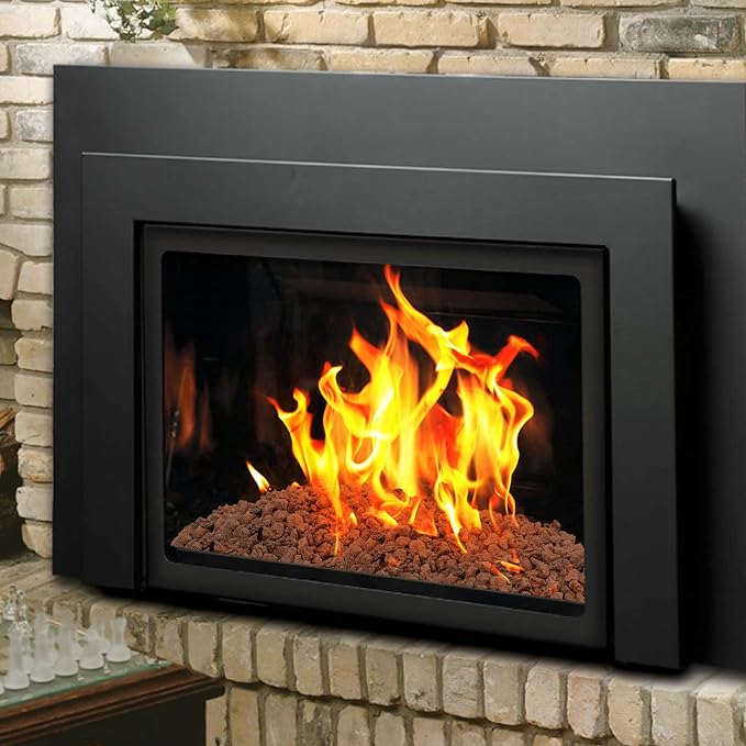 Mr. Fireglass 10 Pounds Red Natural Lava Rock for Indoor Outdoor Gas Fire Pits Fireplaces | Volcanic Lava Stones for Decorating Garden Landscaping, Potted Plants, 0.3"-0.6"