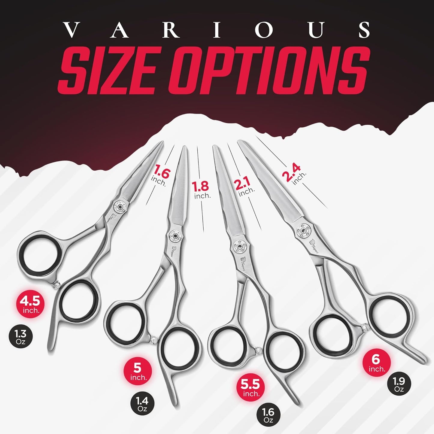 Fagaci Professional Hair Cutting Scissors 4.5” Japanese Steel for Ultra-Precise Cuts, Razor Sharp Blades Hair Scissors for Women & Men, Extreme Durability Hair Shears, Hair Cutting Barber Scissors