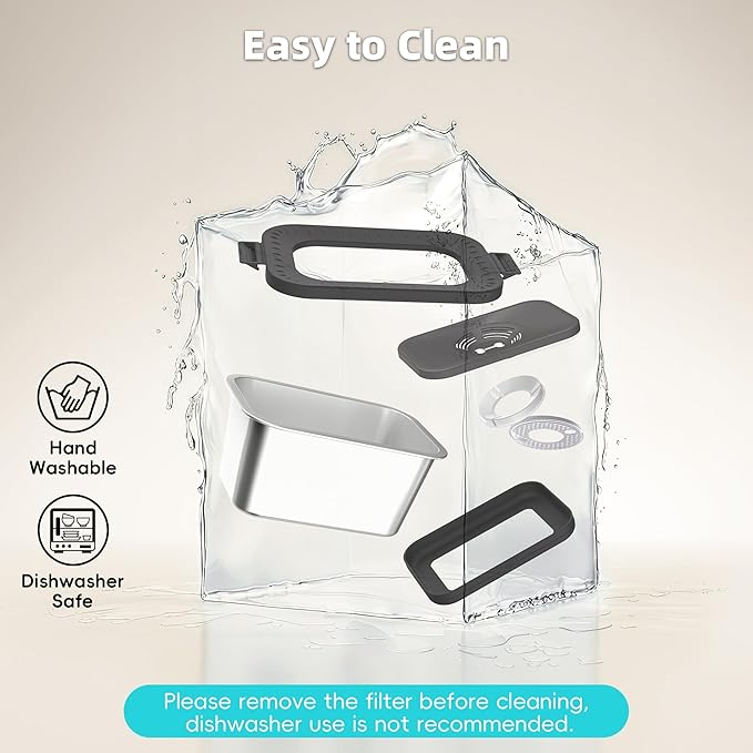 Decflow 7L Stainless Steel Dog Water Bowl, No Spill Anti-Splash Dog Bowls with Anti-Skid Mat, Spill-Proof Slow Feeder for Messy Drinkers, Heavy Duty Pet Bowls for Indoor/Outdoor Use Black