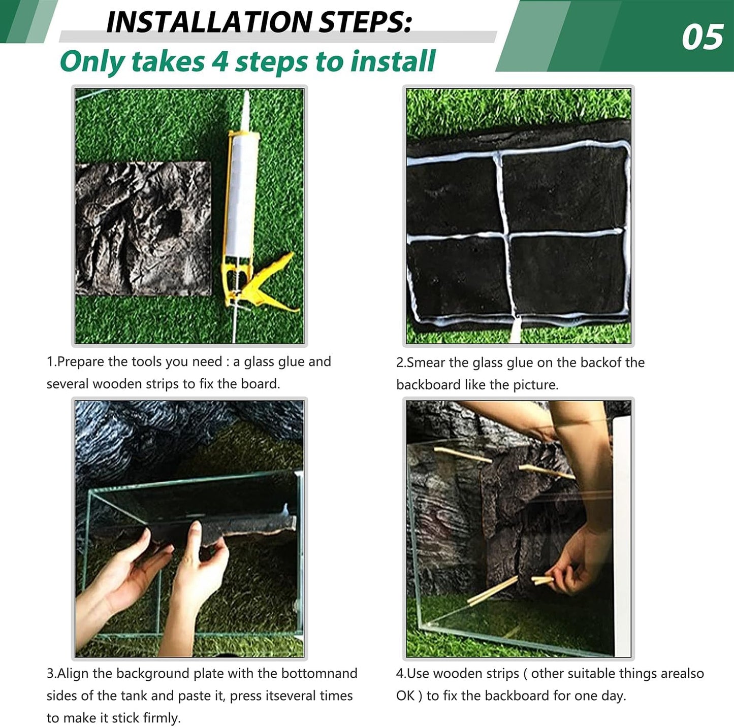 17.7x11.8in Rock Terrarium Background,3D Reptile Tank Background Board,Amphibian Stereo Backdrop Wall,Lizard Snake Gecko Spider Turtle Fish pet silo Background Decorative Panel(Grey)