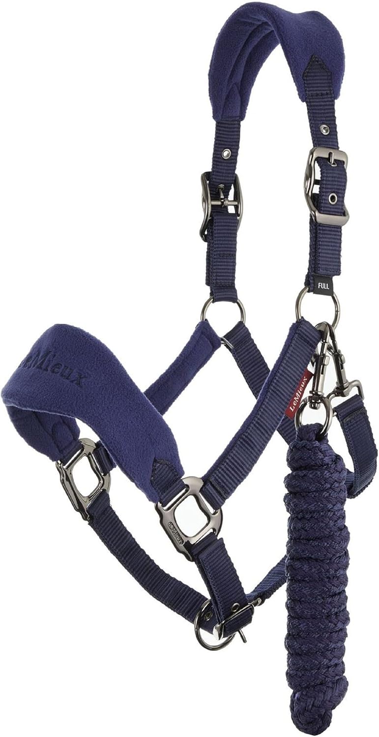 LeMieux Vogue Fleece Headcollar - Halter & Leadrope - Extra Padding, Adjustable at Curb and Poll Strap