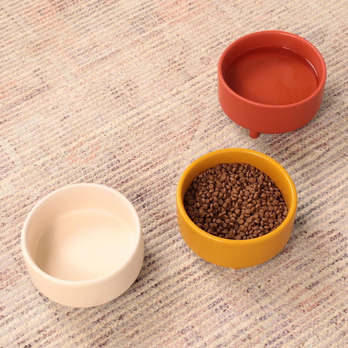 Waggo Uplift Ceramic Dog Bowl for Small Medium and Large Breeds - Heavyweight and Durable Pet Food and Water Dish Crock, Dishwasher Safe, Modern, Elevated Feeder (Vintage Grey, Medium)