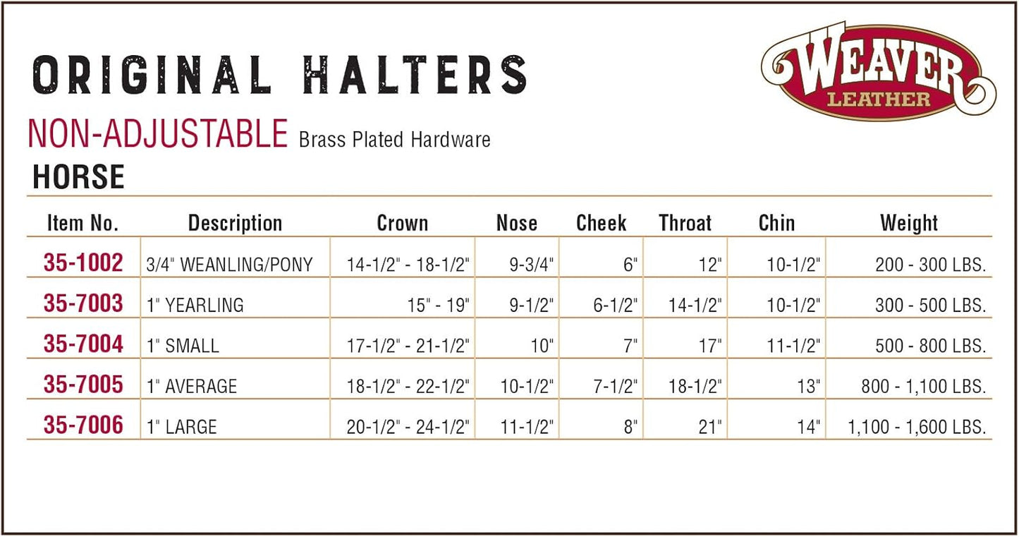 Weaver Equine Nylon Horse Halter, Triple-Ply Cheek Design, Original Non Adjustable Halters for Horses, Equine Tack,Average Size, Black