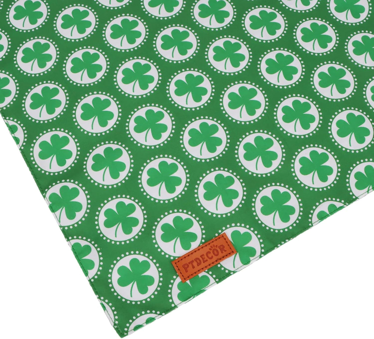 PTDECOR St.Patrick's Day Dog Bandana,Green Shamrock Reversible Holiday Dog Scarf, Multi Size, Triangle Irish Bandanas for Small Pets (Small)