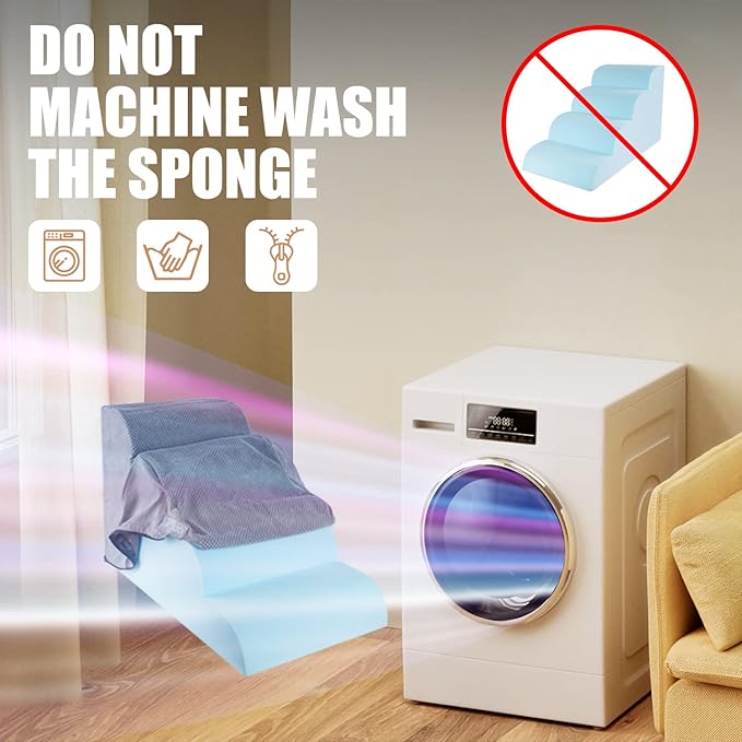 Chic Threads Dog Stairs for High Beds, 4-Step Dog Steps for Couch, Pet Stairs for Small Dogs and Cats, Non-Slip, Stable Indoor Dog Steps for high Bed