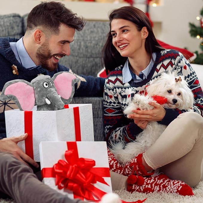 Plush Large Dog Toys with Squeaker and Crinkle Paper, Interactive Puppy Chew and Teeth Cleaning Toy, Pet Toys for Small, Medium and Large Dogs