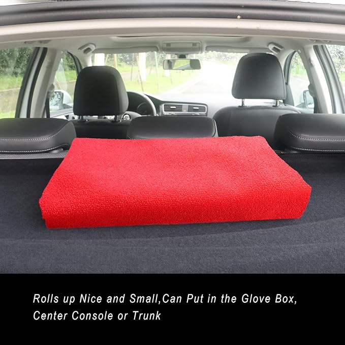 Car Seat Cover Protector Front Seats,for Gym Workout,Running,Swimming,Beach and Hiking,Waterproof Sweat Towel Bucket Seat Covers for Cars SUV Trucks (Red, 1Pcs)