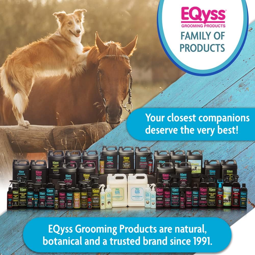 EQyss Premier Equine Conditioner - Moisturize Skin, Detangle Horse's Mane, Tail, & Coat, Add Shine, Tangle-Free Brushing, Minimize Flyaways (128 oz)