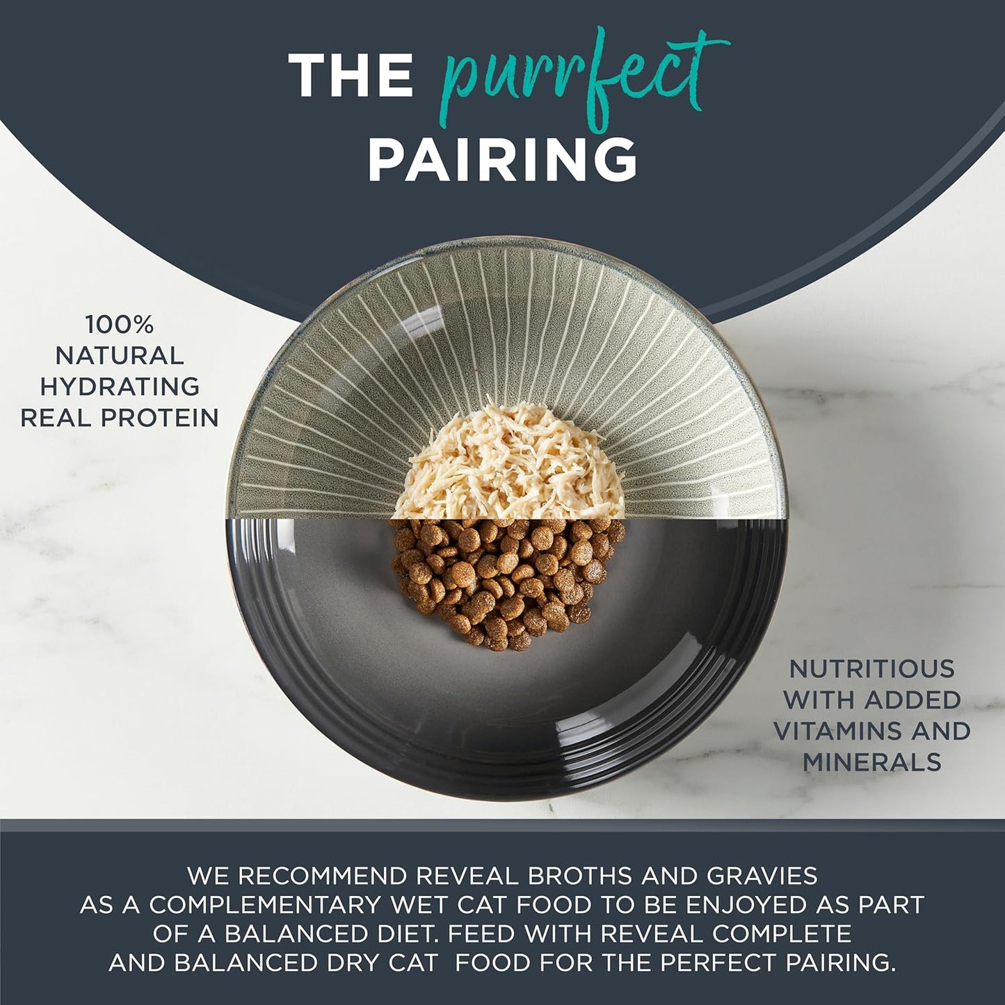 Reveal Natural Wet Cat Food, 24 Count, Grain Free, Limited Ingredient Canned Food for Cats, Ocean Fish in Gravy, 2.47 oz Cans