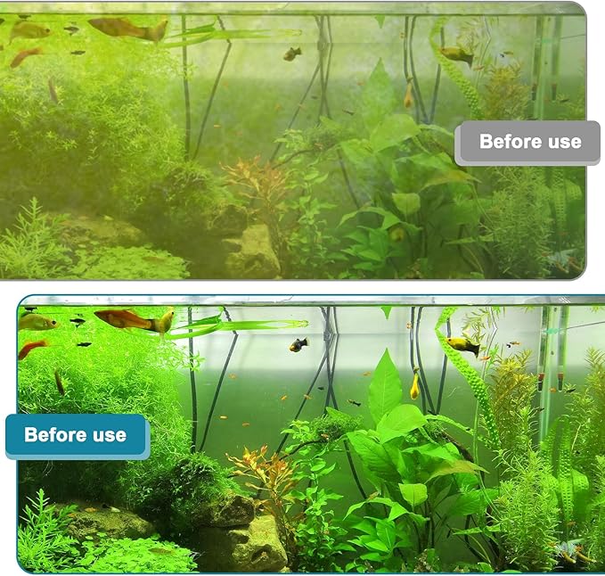 hygger Aquarium Magnet Glass Cleaner, Magnetic Fish Tank Cleaner with 2 Blades for Glass and Acrylic Aquariums, Aquarium Algae Scraper with Super Strong Magnet for Tank Thickness Up to 0.2 Inch (S)