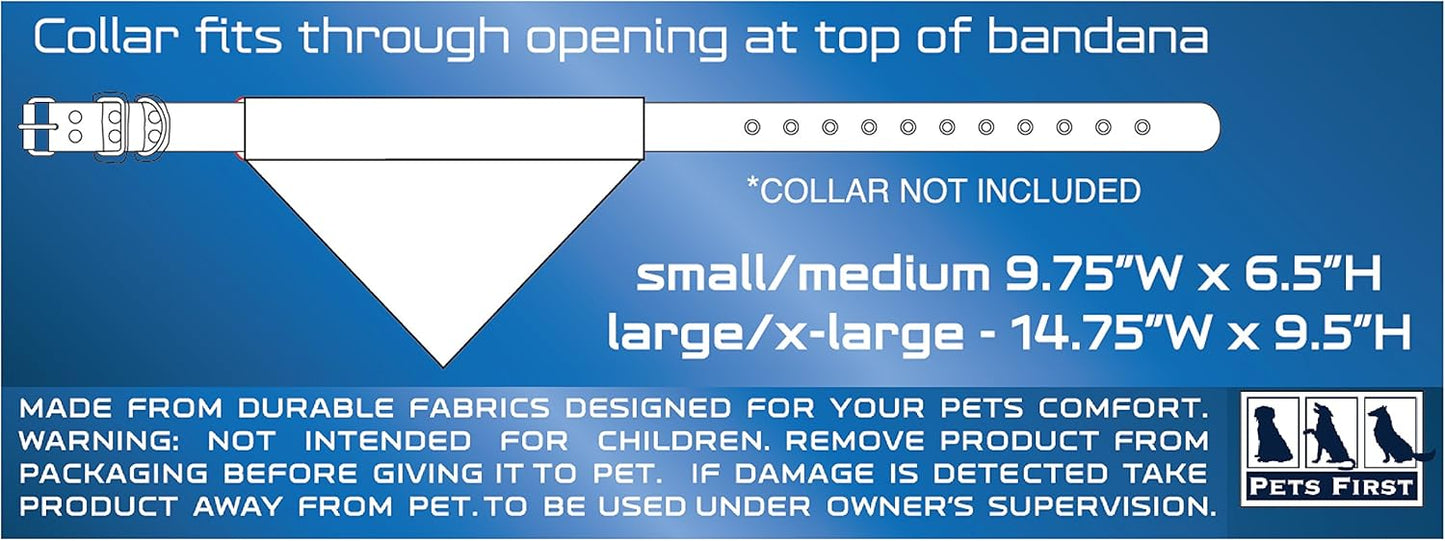 Pets First Collegiate Pet Accessories, Reversible Bandana, Arizona Wildcats, Large/X-Large