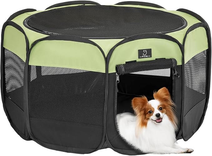 A 4 Pet Portable Cat Playpen for Small Dogs, 27" Small Kitten Playpen, Suitable for Puppy/Cats/Rabbit/Chick, Cat Play Pen with Mesh Panel(11”W × 7.5”H)