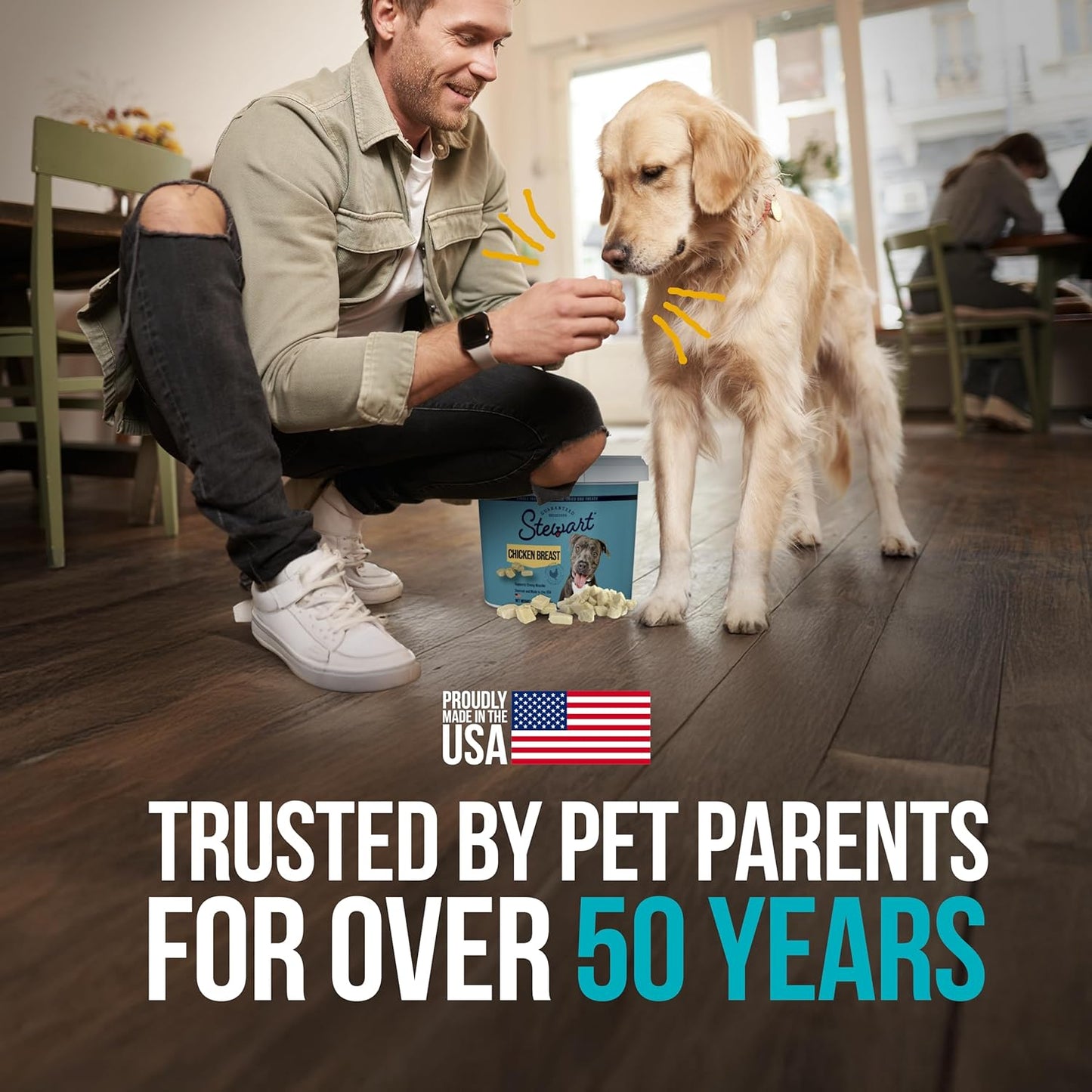 Stewart Chicken Breast Dog Treats, 11.5 oz, ~215 Pieces, Freeze Dried Raw, Single Ingredient, 74% Protein Training Treats or Meal Topper in a Resealable Tub, Grain Free, Gluten Free