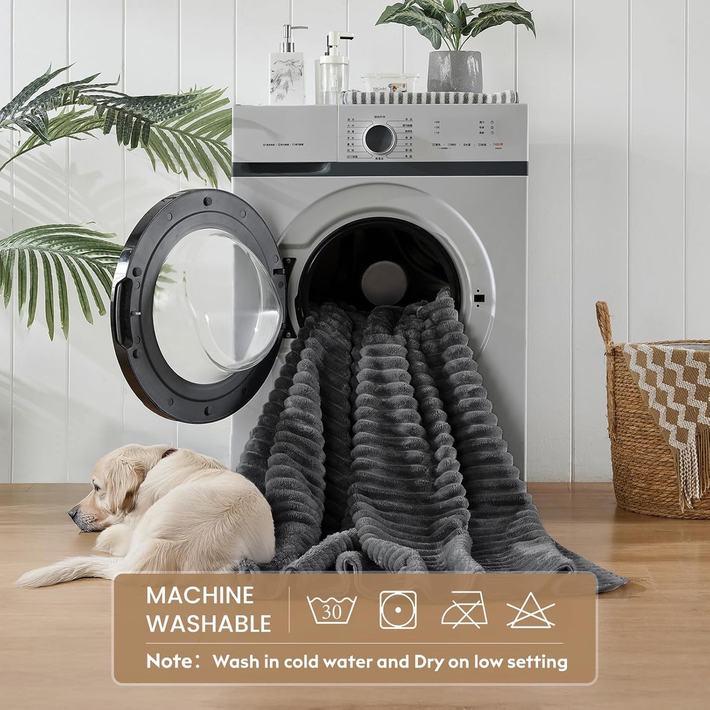 Flannel Washable Pee Pad for Dogs - 2 Pack Reusable Dog Pee Pads Extra Large, Fast Absorb Pet Playpen Mat with Non-Slip Back, Waterproof Puppy Training Pad. (Dark Grey, 36" X 48")