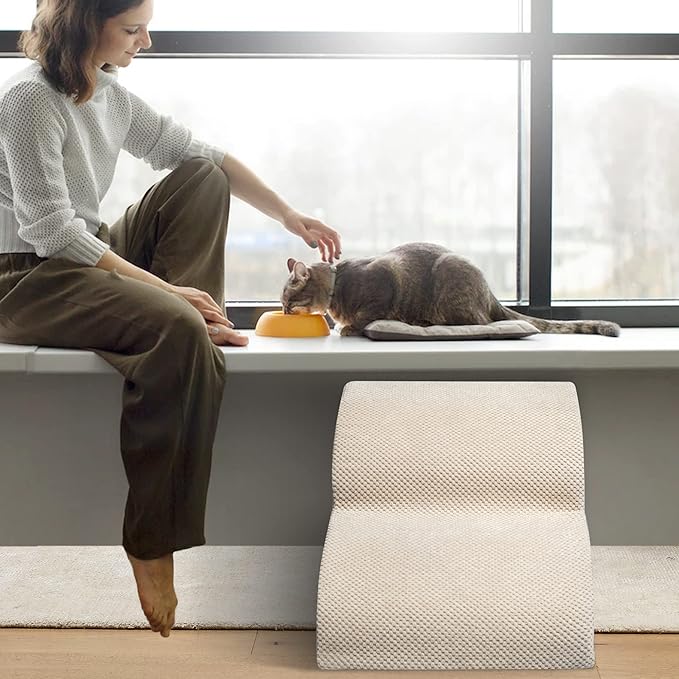 Dog Stairs for Small Dogs - High Density Foam Pet Steps, Extra Wide Dog Ramp with Non-Slip Bottom for High Beds, Couch and Sofa, Best for Dogs Injured, Older Doggy Cats