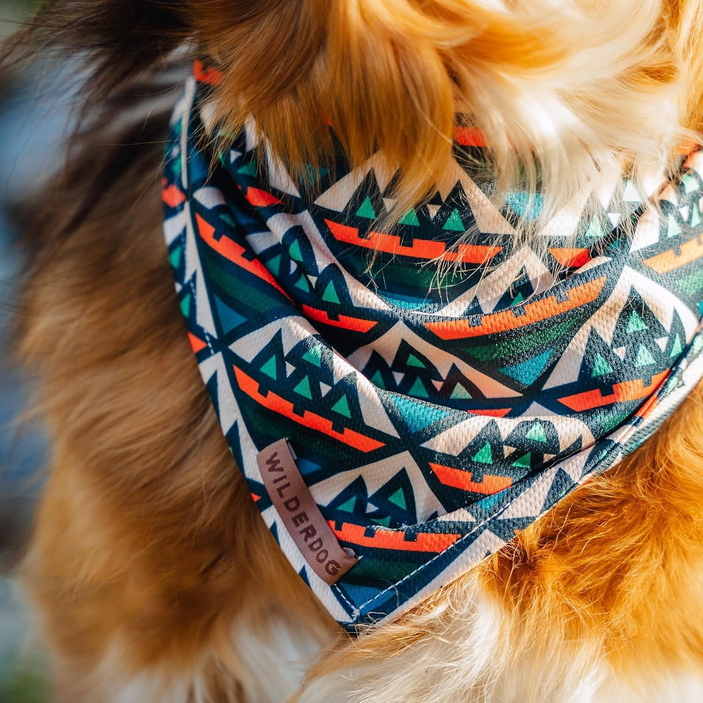 Wilderdog Dog Bandana with Lightweight Quick Drying Poly-Blend Mesh Material in Camp