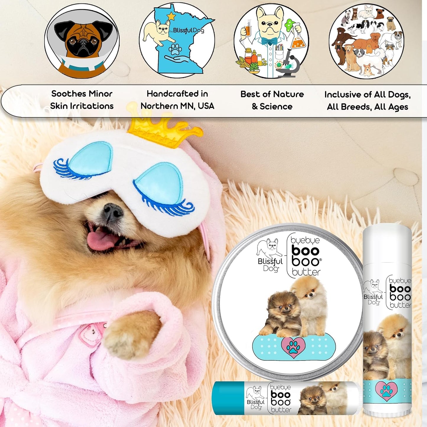 The Blissful Dog .15 oz Tube Pomeranian Booboo Butter