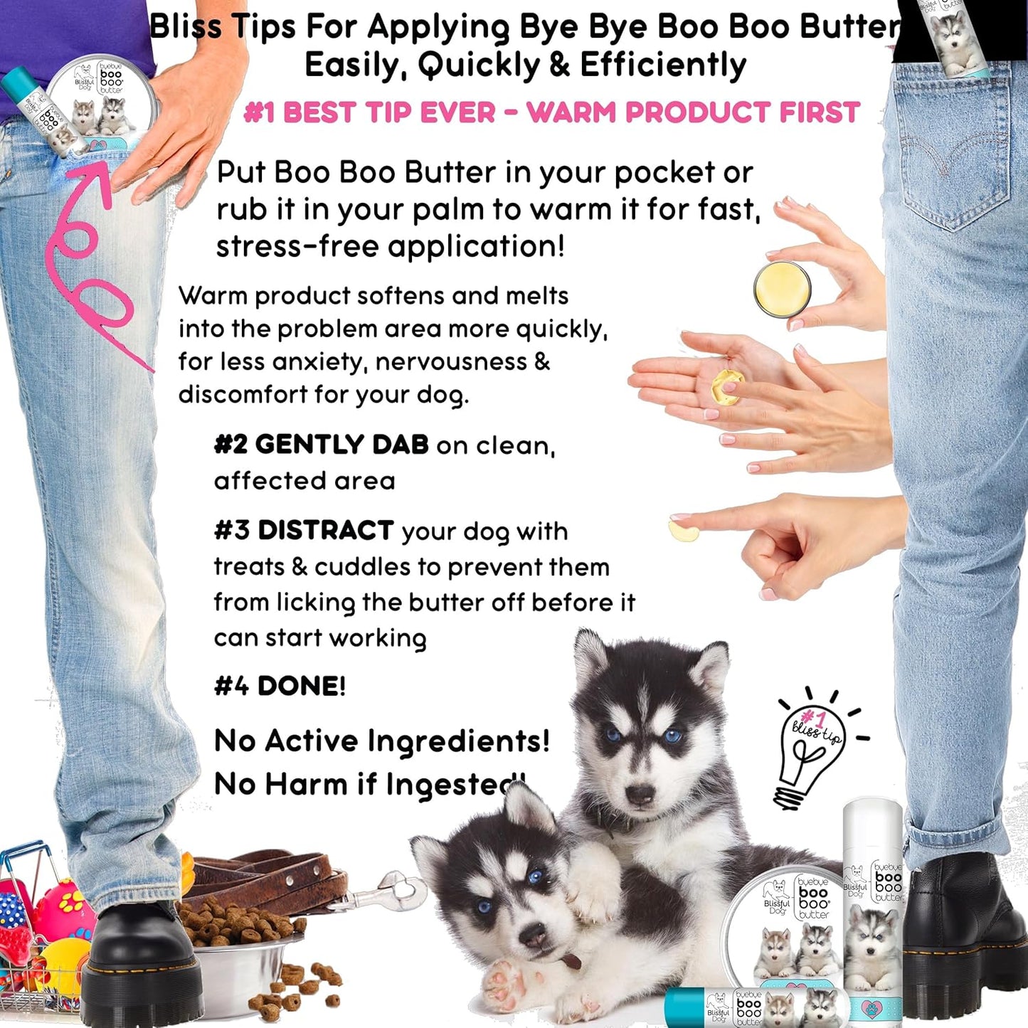 The Blissful Dog Husky Boo Boo Butter, 16 oz.