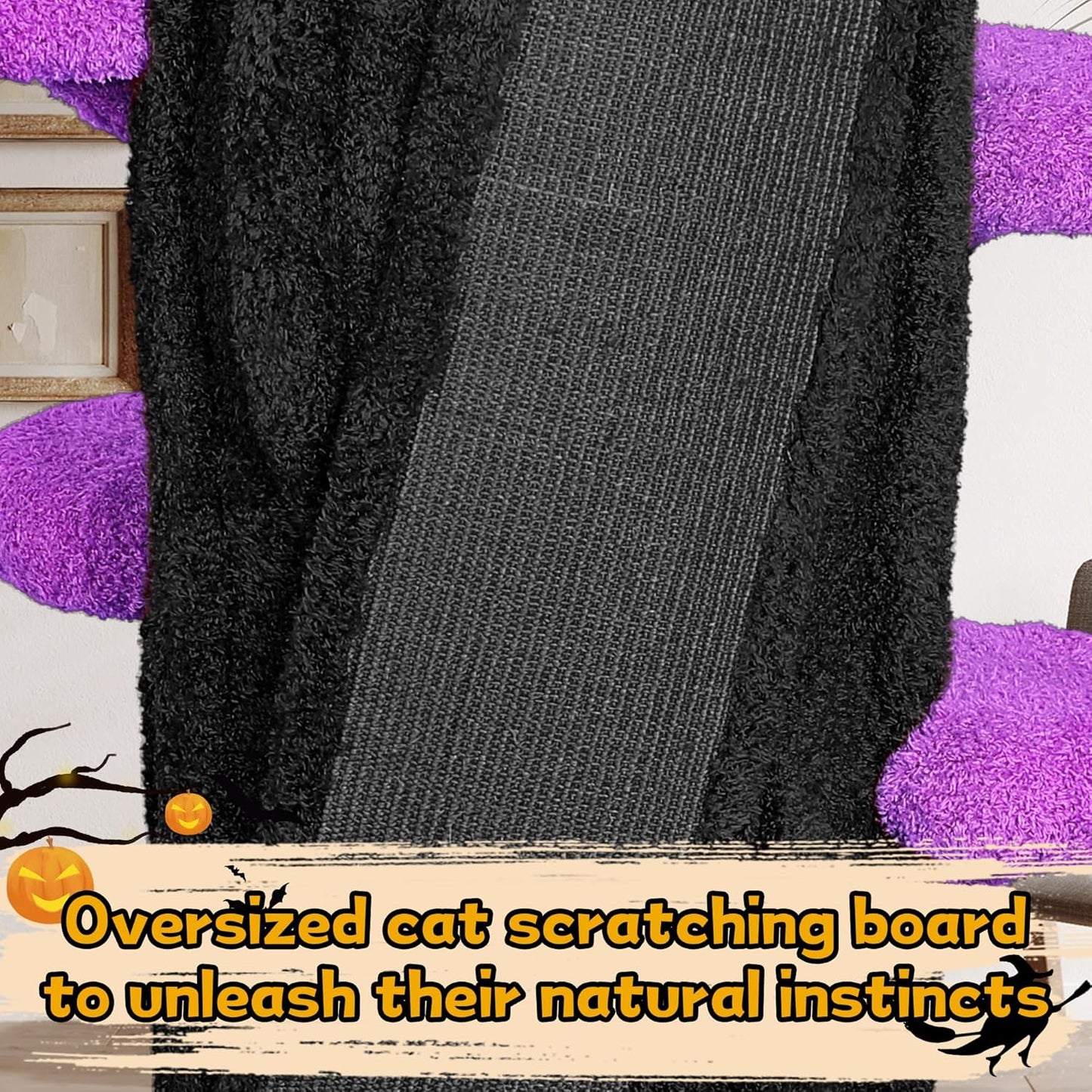 Luxury Cat Tree Tower for Indoor Cats,88.6" Tall Cat Tree,Multi-Level Furniture Activity Center with Scratching Posts Stand House Condo Funny Toys Kittens Pet Play House, Purple