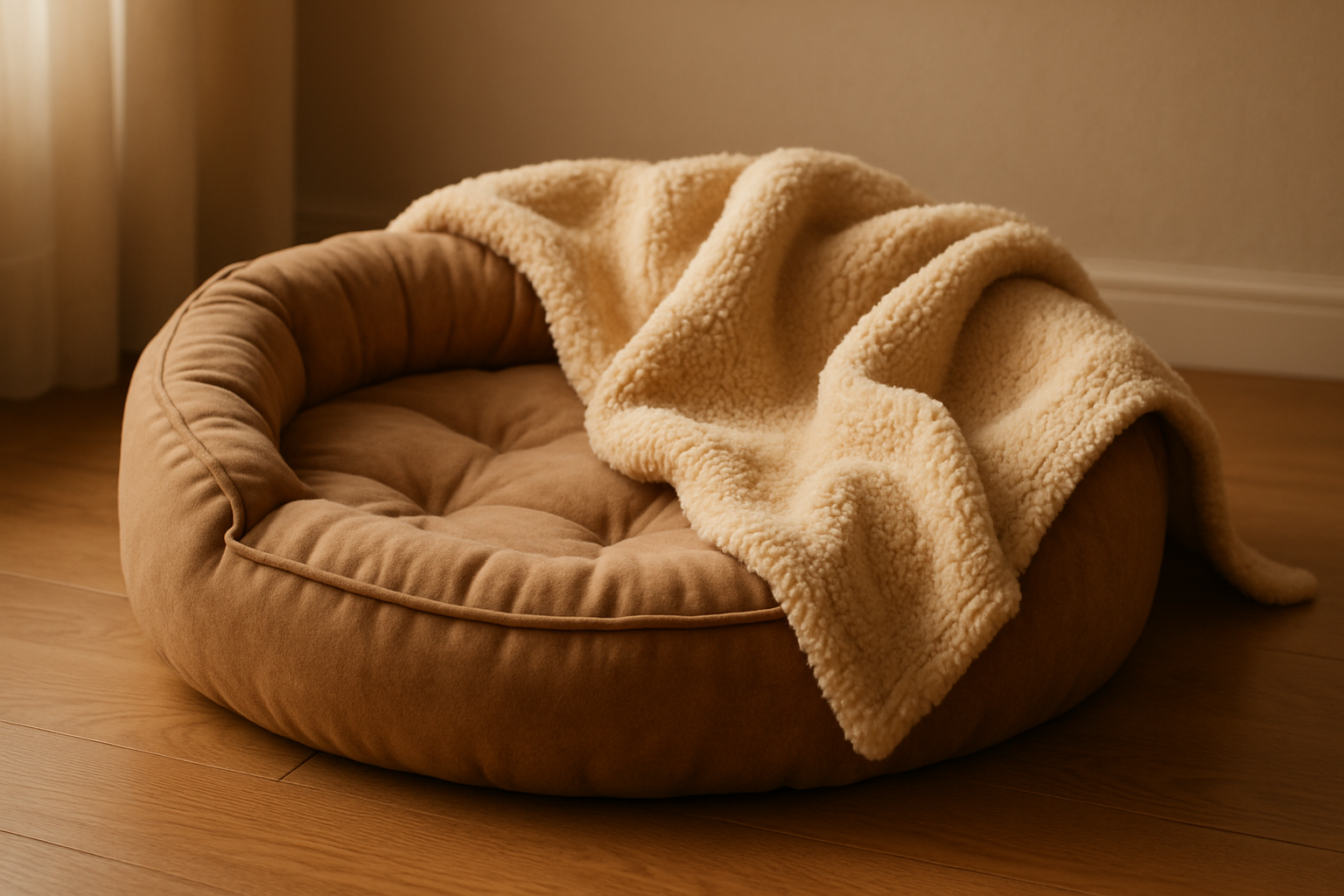 dogs bed adn blanket