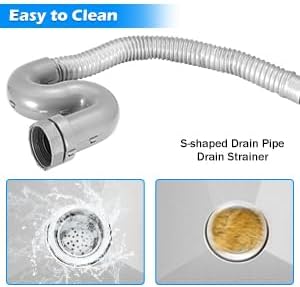 Dog Bath Tub 34'' Small Dogs, Pet Grooming Bahtub Home Washing Station for Small Pets Stainless Steel with Sliding Doors, Left Steps