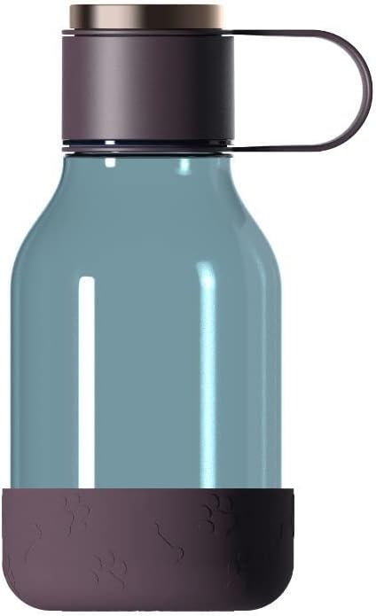 Asobu Buddy Bottle a Stainless Steel Insulated Water Bottle for with Removable Dog Water Bowl and Dog Food and Treat Storage Bowl (Burgandy, Tritan 50 oz Water Bottle with Bowl)