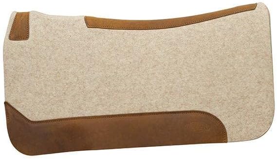 Weaver Equine 30" x 30" Contoured Wool Blend Felt Horse Saddle Pad, Shock Absorbing Western Saddle Pad for Protection, Durable Equine Supplies, Tan