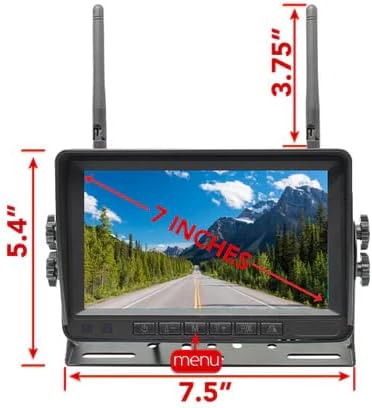 FalconEye Electronics 2nd Generation 200-300Ft Wireless Range Backup Camera for Trucks, Fleets. HD, 7inch LCD (3 Cam System)