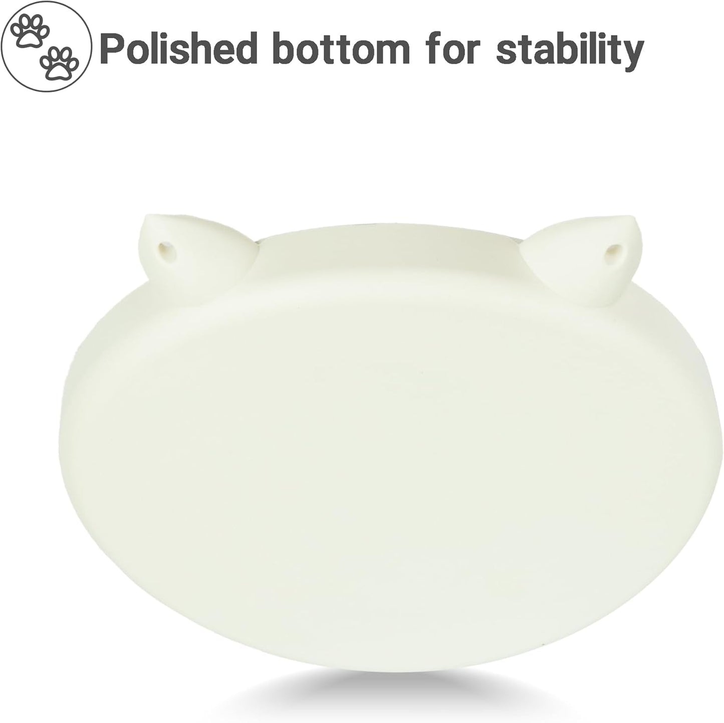 Slow Feeder Cat Bowl, Easy to Clean Silicone Bowl, Ideal for Dry and Wet Food (Purple and White)