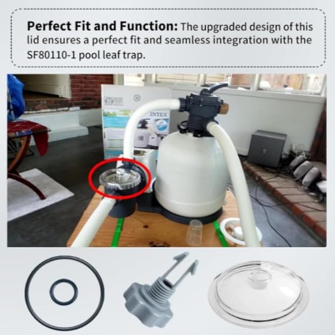 #SF80110-1 Leaf Trap Cover Lid With O-Ring Valve 12in Sand Filter Pump Quality Durable New Replacement Parts For Intex