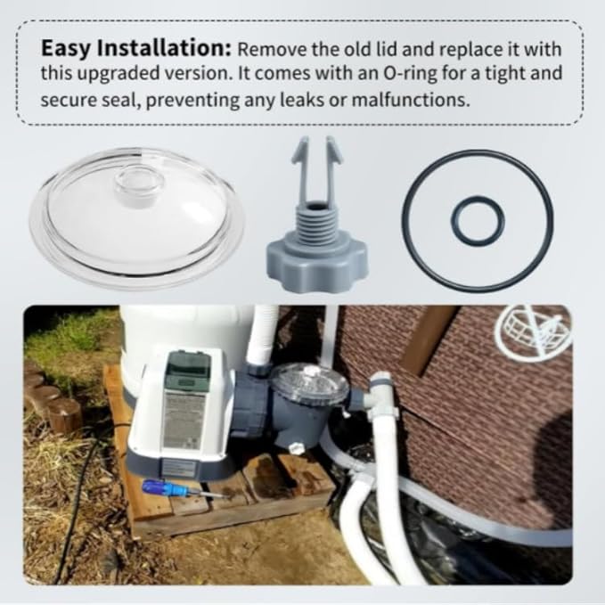 #SF80110-1 Leaf Trap Cover Lid With O-Ring Valve 12in Sand Filter Pump Quality Durable New Replacement Parts For Intex