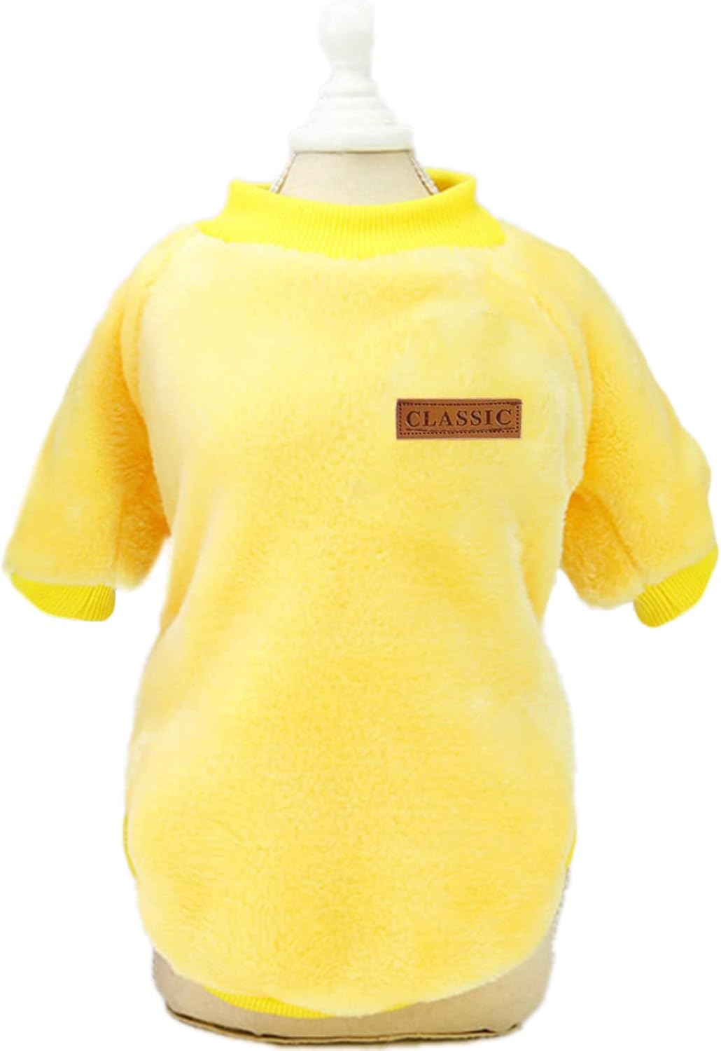 Jecikelon Pet Dog Clothes Dog Sweater Soft Thickening Warm Pup Dogs Shirt Winter Puppy Sweater for Dogs (Z01-Yellow, Small)