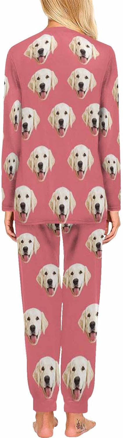 MyPupSocks Custom Face Pajamas Sets for Women, Personalized Photo Sleepwear XS-XXL