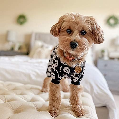 CuteBone Dog Halloween Pajamas Puppy Onesies Small Dogs Soft Pjs Coat Cat Apparel Comfy Pet Christmas Clothes Outfit Doggie Bodysuit P11M