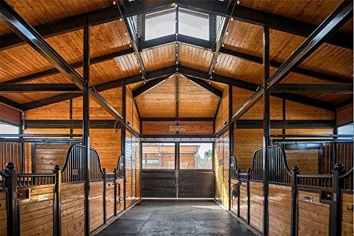 American Floor Mats - Heavy Duty Stall Tiles - Stable/Horse Tiles - Thick, Durable Rubber Flooring Solid Black 6' x 6' Set of 3/8" Thick - 2' x 2' Tiles (9 Tiles Total)