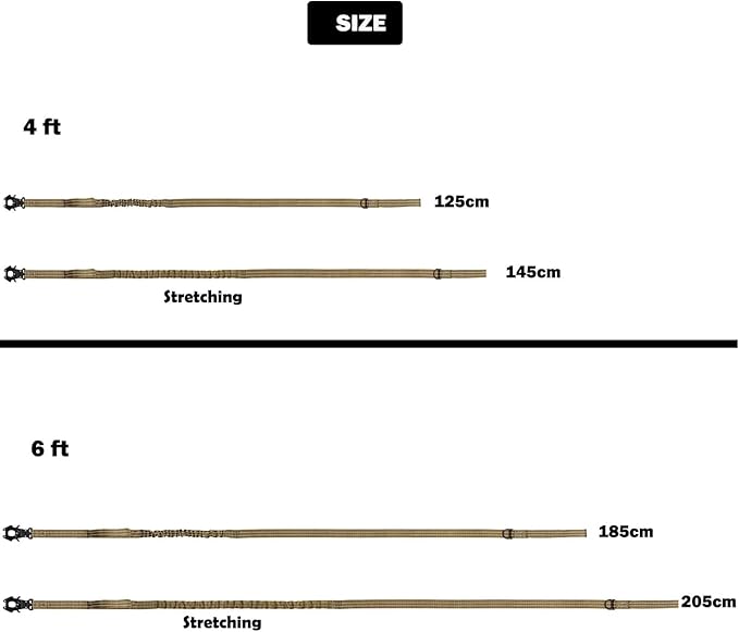 ICEFANG Tactical Dog Leash,K9 Training Walking Bungee Lead with 2 Control Handle,Heavy Duty Quick Release Metal Clasp,for Medium Large Breed (Reflective Blue, 6 FT)