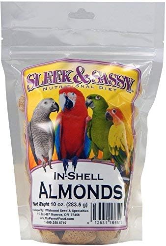 SLEEK & SASSY Whole Almonds Parrot Treat (10 oz.)