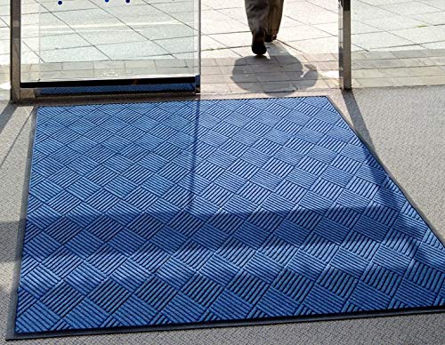 M+A Matting WaterHog Diamond | Commercial-Grade Entrance Mat with Rubber Border – Indoor/Outdoor, Quick Drying, Stain Resistant Door Mat (Bordeaux, 6' x 8')
