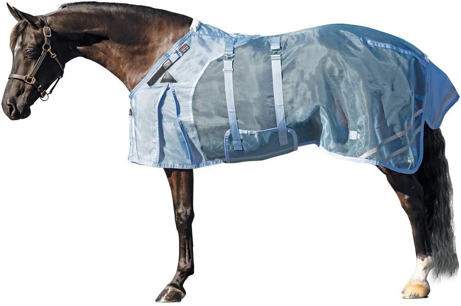 Schneiders Mosquito Mesh II Adjusta-Fit Horse Fly Sheets | Insect & UV Protection for Horses | Durable 350D Mesh | Reflective Safety Stripes