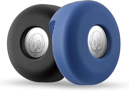 Airtag Holder for Dog Collar, Cibaabo Silicone Air Tag Case Cover Compatible with Apple Airtags for 0.8-1.2inch Cat Pet Collar Harness Loop