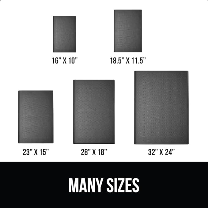 GORILLA GRIP 100% Waterproof Raised Edge BPA Free Silicone Pet Feeding Mat, Dog Cat Food Mats Contain Spills Protects Floors, Placemats for Cats and Dogs Water Bowl, Pets Accessories 16x10, Charcoal