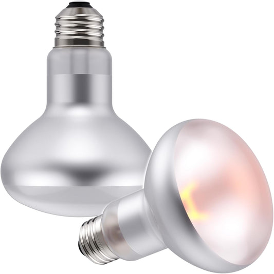 MRREPTILE Reptile Heat Lamp Bulbs, 2-Pack 150W Intense Basking Bulbs, Reptile Basking Lamps, Bearded Dragon Basking Light, Simulated Natural Basking for Reptiles Snakes Lizards Tortoise Heater