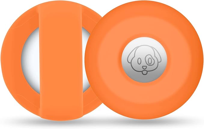 Airtag Holder for Dog Collar, Cibaabo Silicone Air Tag Case Cover Compatible with Apple Airtags for 0.8-1.2inch Cat Pet Collar Harness Loop