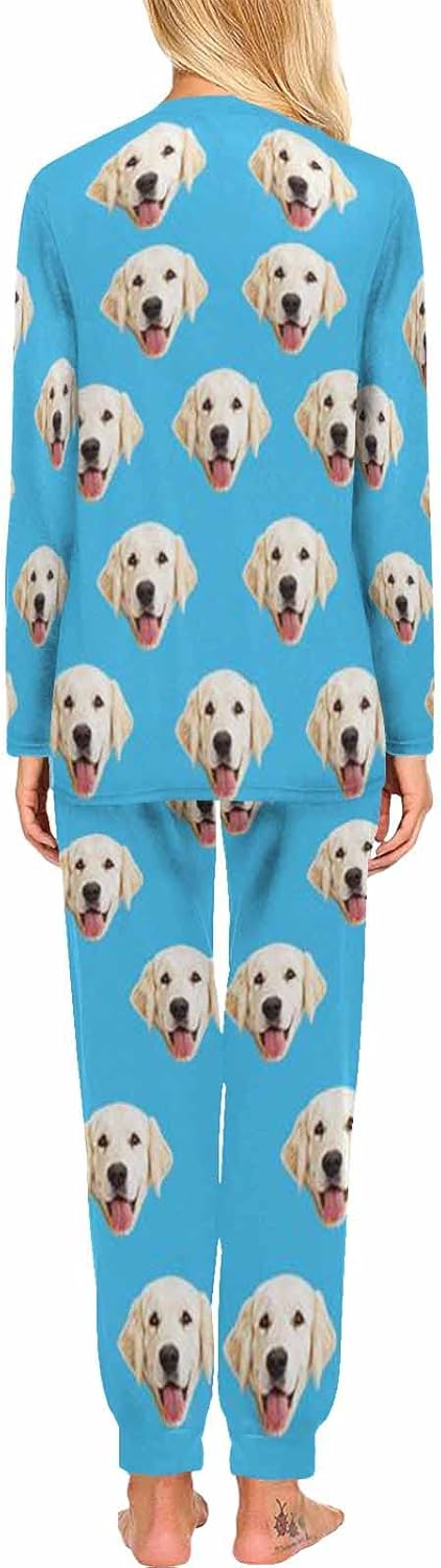 MyPupSocks Custom Face Pajamas Sets for Women, Personalized Photo Sleepwear XS-XXL